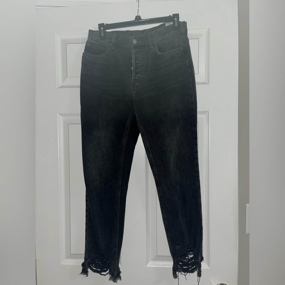 Free People regular mid rise black jeans